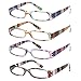 Gamma Ray Women's Reading Glasses - 4 Pairs Ladies Fashion Readers for Women - 2.00