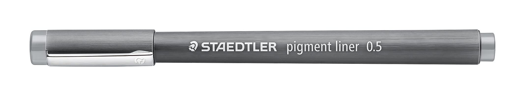 Staedtler fineliner pigment liner, colour: grey, 0.5 mm line width, pigment ink, indelible, lightfast, 308 05-82