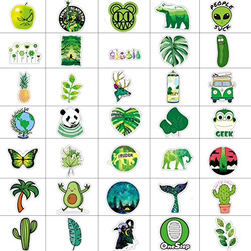 image for Acekar VSCO Stickers for Hydro Flask,Green 70 pcs Waterproof Water Bot