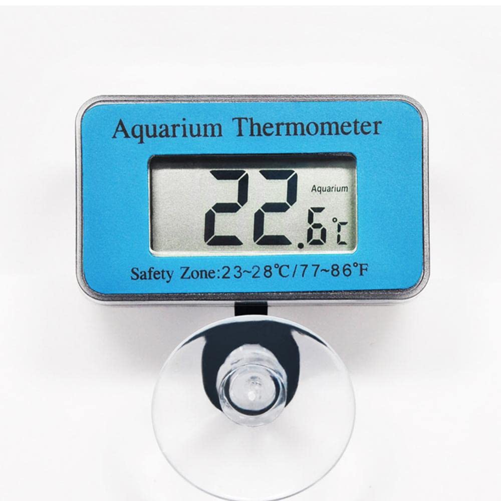 VOANZO 2PCS Mini Fish Tank Thermometer LCD Digital Waterproof Thermometer with Powerful Suction Cups for Fish Tank Aquarium