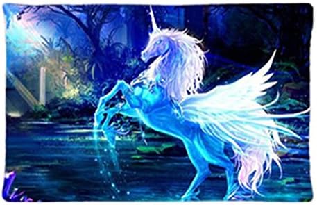 Ancast Custom zipper sparkling crystal unicorn Pillowcase Covers Standard Size 20 x 30 (One Side)