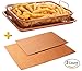 Crisper Copper Baking Sheet Air Fryer - Deluxe Multi-Purpose Copper Crisper Chef Pan Sheet with Non Stick Mesh Grill Crisper Tray - Oven Safe Non-Stick Square Pan Design