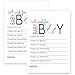 Baseball Wishes for Baby Boy Shower Game Set of 20