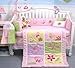 SoHo Butterflies Meadows Baby Crib Nursery Bedding Set 13 pcs included Diaper Bag with Changing Pad & Bottle Case