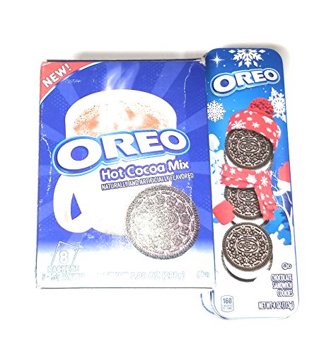 HOT COCOA MIX OREO with Oreo Collectors Tin including Chocolate Sandwich Cookies