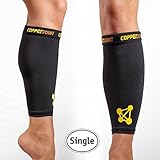 CopperJoint – Copper-Infused Compression Calf Sleeve, High-Performance, Breathable Design Promotes Proper Blood Flow to Help Improve Circulation for All Lifestyles, Single Sleeve