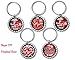 Joyingle Flat Bottle Cap Pendants with Holes and Split Rings For Photo Pendants Diy Crafts (Silver)