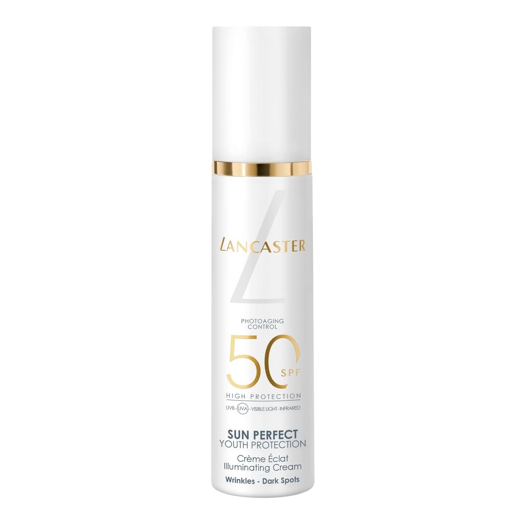 Lancaster Sun Perfect Illuminating Cream SPF50 50ml, Photoaging Control, Corrects Wrinkles, Fine Lines & Dark Spots, Enhances Skin's Natural Luminosity, Anti-Ageing Technology, Vegan Formula