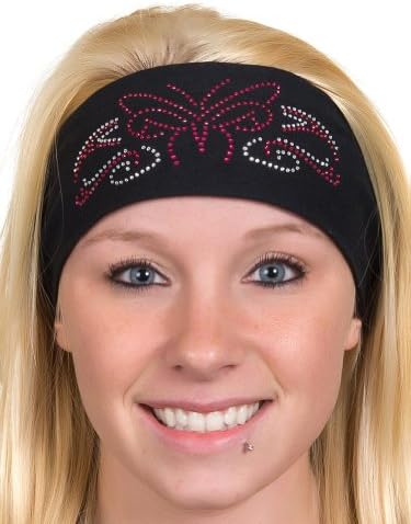 Open Road Girl Hair Bandana: Biker Chick Head Wrap: Butterfly