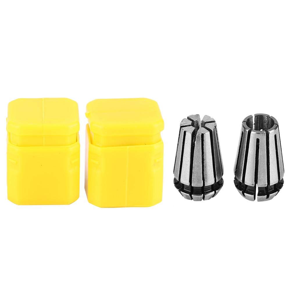 Collet Chuck, 2Pcs ER11 Spring Collet Chuck Holder 1/4" 1/8" 65Mn Steel Collet Set for CNC Machine and Milling Lathe Tools