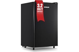 DEMULLER Freezer 3.2 Cu.ft Single Door Freestanding Freezer with Adjustable Thermostat for Kitchen, Apartment, Basement, Dorm, Black
