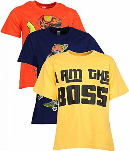 Pack Of 3 Senior Boys Graphic Tee Dragon-Dino-Im d Boss Prints Combo