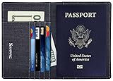 SimpacX Fabric Passport Holder Wallet Cover Case RFID Blocking Travel Wallet