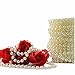 BoJia Garland Pearls 10mm Large Round Faux Crystal Beads by The Roll for Flowers DIY Wedding Party Decoration,65Feet,Ivory