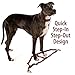 Logical Leather Adjustable Dog Harness - Heavy Duty Quick Release Genuine Leather Harness - Brown