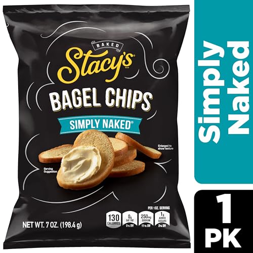 STACY’S BAGEL CHIPS, SEA SALT, NO ARTIFICIAL COLORS OR FLAVORS, 7 OZ BAG