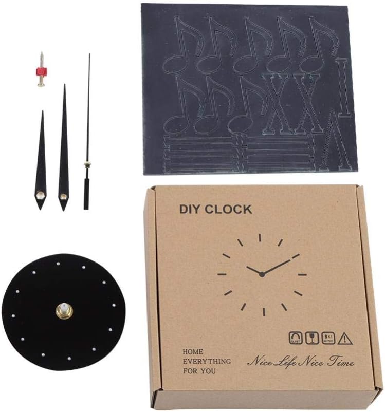 Fdit Musical Note Wall Clock with CD Dial Plate and 3D Roman Numerals for Home Decor, Black - Image 4