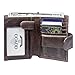 RFID Blocking Leather Wallet for Men- Multi Card W/snap Closure Genuine Oil Wax Leather
