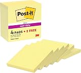Post-it Super Sticky Notes 540 Sheets 76mm x 76mm Canary Yellow