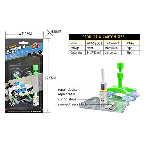 Upgraded Auto Windshield Repair Tool,Newest Generation Car Windshield Repair Kit with Windshield Repair Resin for Auto Glass Windshield Crack Chip Scratch, Chips, Cracks, Bulll's-Eyes and Stars