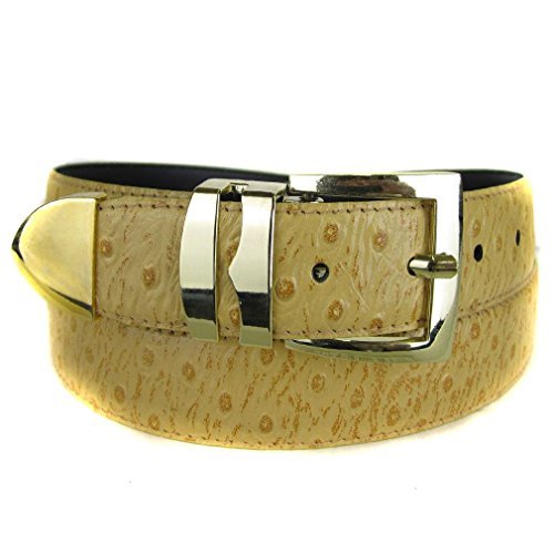 BLT-OSTG-7-38 - Mens - Yellow - Ostrich Belt