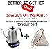 Electric Gooseneck Kettle with Variable Temperature Control - 1L Electric Teapot Drip Kettle with Digital Base - Stainless Steel Coffee Kettle and Electric Pour Over Tea Pot