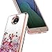 Moto G5S Plus w/[Tempered Glass Screen Protector], NageBee Glitter Liquid Quicksand Waterfall Flowing Shiny Sparkle Bling Girls Cute Case for Motorola Moto G5S Plus - Electroplate Rose Gold