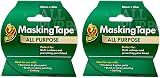 Duck All Purpose Masking Tape 50mm x 50m Pack of 2 Indoor Painting
