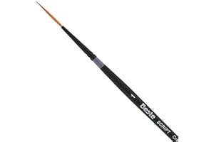 Creative Mark Beste Golden Taklon Script Liner, #1 Artist Paint Brush, Professional Watercolor Brushes, for Acrylic Painting, Short Handle, Sharp Edges, Hand-Tied & Shaped