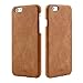 NAISU Vintage Leather iPhone 6/6s Case,iPhone 6/6s Back Cover,Genuine Leather Corrected Grain Leather Phone Case for iPhone 6/6s-Brown