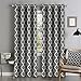 Flamingo P Moroccan Tile Blackout Curtains for Living Room Thermal Window Curtains 84 Inch Long Drapes Grommet Pattern Room Darkening Bedroom Curtains, Set of 2 Panels, Mild Gray