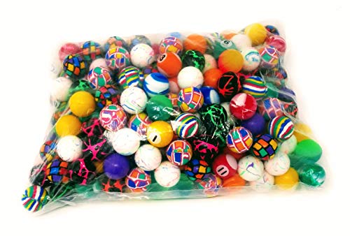 4E's Novelty Mega Bulk Assortment of 250 Bouncy Super Balls Mix for Kids, High Bouncing Swirl Rubber Balls, Great Bounce Party Favor Toys, Carnival Fun Prizes, for Boys and Girls 1" - Thumbnail 3