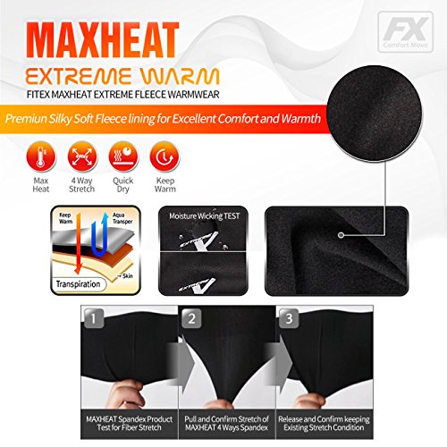 FITEXTREME Womens MAXHEAT Fleece Long Johns Thermal Underwear Bottom Lightgray M