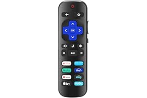AZMKIMI Remote Replacement for Roku TV, Compatible with TCL/Hisense/Onn/Sharp/Element/Philips/Insignia/Jvc/RCA Smart Roku TVs