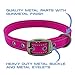 Max and Neo MAX Reflective Metal Buckle Dog Collar - We Donate a Collar to a Dog Rescue for Every Collar Sold (Small, Pink)