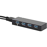 Amazon Basics Slim High-Speed 4 Port USB 3.0 Hub with AC Adapter for use with MacBook, Mac Pro, iMac, Surface Pro and more - 