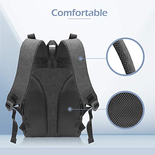 Backpack Diaper Bag, Meinkind Baby Diaper Bag Backpack for Mom, with Diaper Changing Pad, Built-in Wet Bag for Cloth Diapers, Insulated Pockets, and Stroller Straps, Gray