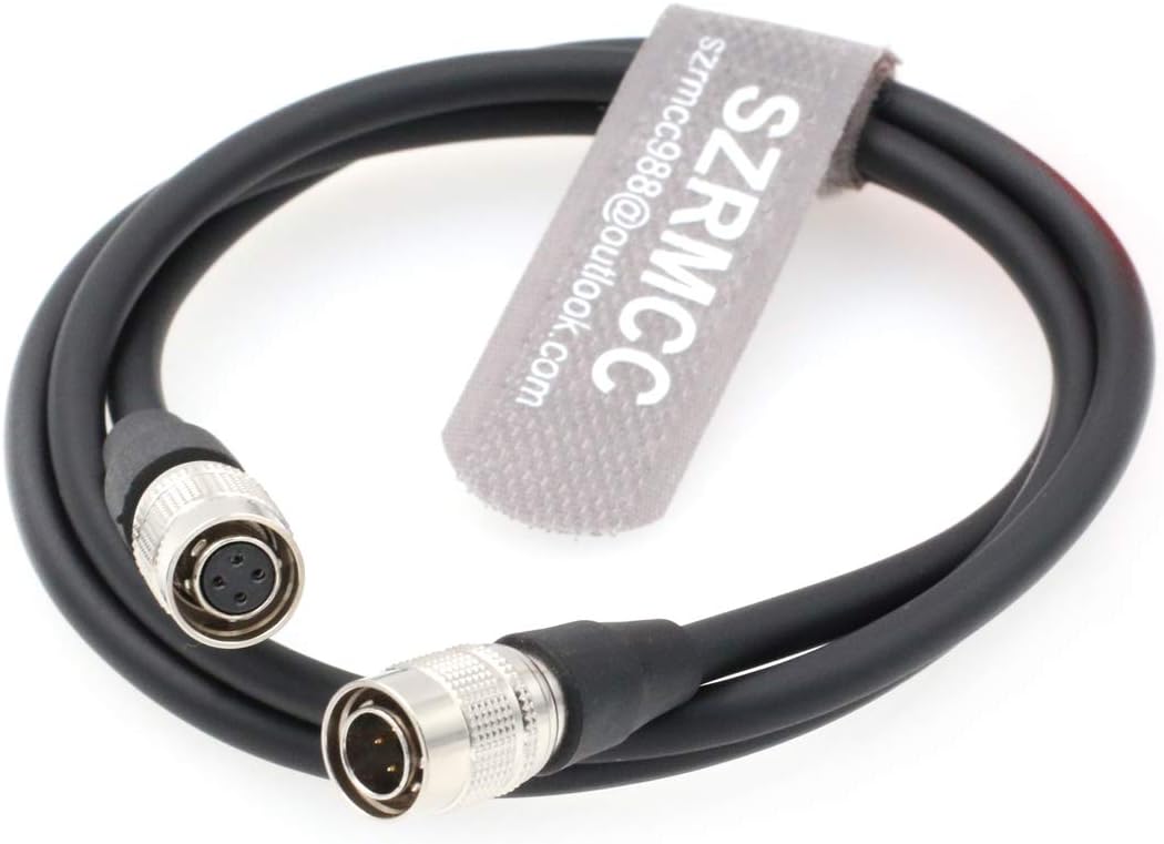 SZRMCC Hirose 4 Pin Male to Hirose 4 Pin Female Power Cable for Sony F5 F55 ARRI Amira Camera to SmallHD Monitor - Image 3