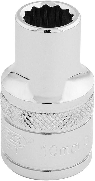 Draper 33093 1/2in Sq Drive 12 Point Socket 10mm Blue