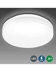 LE LED Deckenleuchte Bad,Deckenlampe,Badlampe IP54 Wasserfest, ideal für Badezimmer,Wohnzimmer,Schlafzimmer,Kinderzimmer,Balkon,Flur,Küche,Büro Tageslichtweiß rund flach 15W 5000K 1250lm Ø22cm