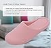 UltraIdeas Comfort Knitted Cotton Slippers for Men and Women Washable Flat Closed Toe Ultra Lightweight Indoor Shoes with Non-Slip Sole (XL /11-12 B(M) US, Pink)