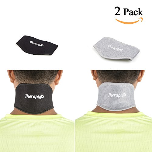 UPC 613635758255, Therapia Plus Neck Pain Relief - Self Heated Tourmaline Magnetic Neck Wrap Enhance Blood Circulation and Bamboo Charcoal Neck Brace Pack of 2 for Sore Neck