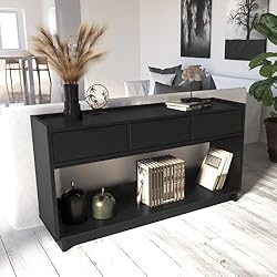 Prepac Black Simply Modern Entryway Table, Narrow