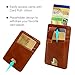 Slim Front Pocket Wallets with Money Clip- Mens Minimalist Genuine Leather Card Sleeve Wallet