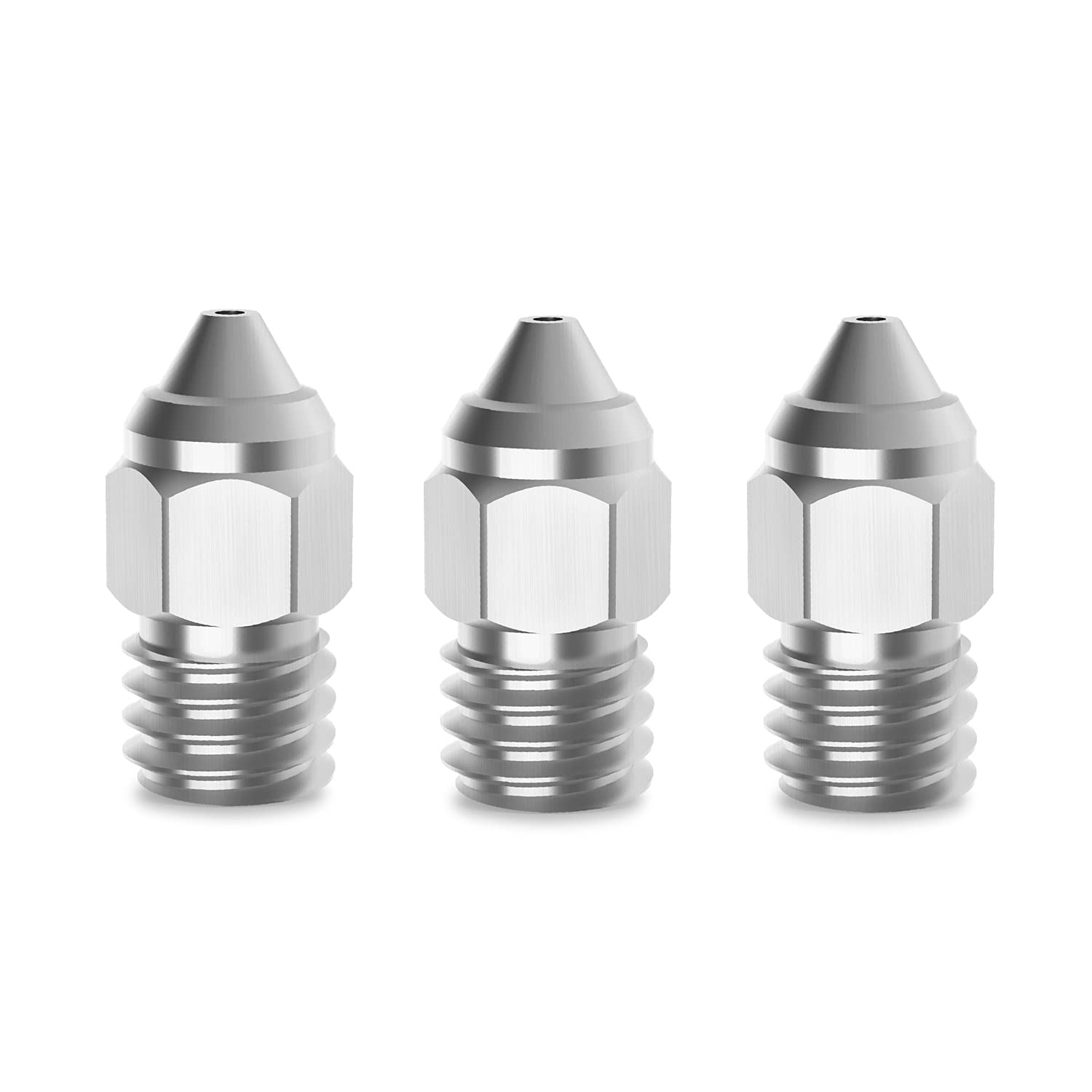 HOCENWAY 3-Pack Upgade Plated Wear Resistant CR6 SE MK Brass Nozzle 0.4mm Compatible with Creality Ender 3 V2 / PRO CR10 V2 V3 Ender 5 Pro Plus CR-6 SE/CR-6 MAX /CR5 PRO 3D Printer (0.4mm)