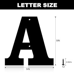 3" 4" 5" 6" 8" 10" Metal Letters for Outside