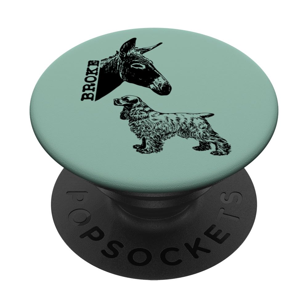 Broke Ass Bitch Funny Vintage Donkey Ironic Burro PopSockets Swappable PopGrip