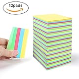 Innospo Sticky Notes 3x3 inches, 12 Pads, 100 Sheets/Pad, 1200 sheets, Spring Colors Self-Stick Notes for Home, Office (Green, Pink, Blue, Yellow in One Pad)