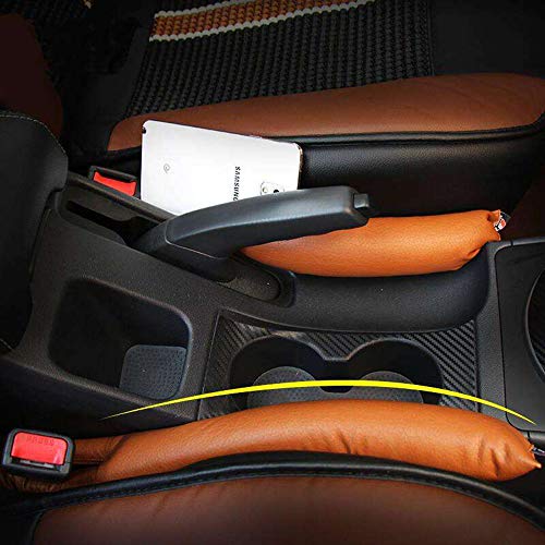 PU Leather 2 Pack Car Seat Gap Filler, Water and Weather Proof, Highly Dense and Flexible, Fits Most Vehicles (FXS-GREY02)