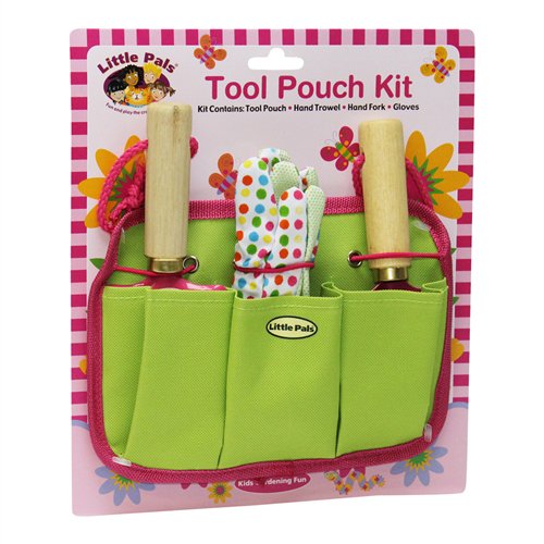 Tierra Garden 7-LP463 Little Pals Kids Tool Pouch Kit, Pink